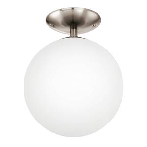 Plafondlamp Rondo Opal opaalglas / staal - 1 lichtbron
