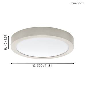 LED-Deckenleuchte Fueva III Kunststoff / Metall - 1-flammig - Silber