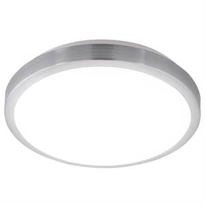 Plafonnier LED Competa Matériau synthétique / Acier - 1 ampoule - 24.5 - Diamètre : 25 cm