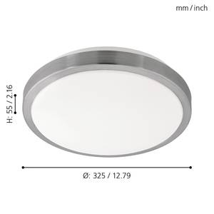 LED-Deckenleuchte Competa Kunststoff / Stahl - 1-flammig - Durchmesser: 33 cm
