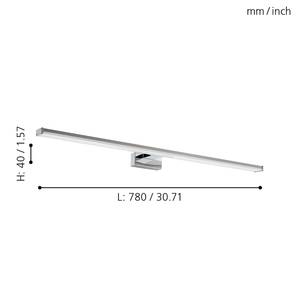 Luminaire de miroir LED Pandella Matériau synthétique / Acier - 1 ampoule - Largeur : 78 cm
