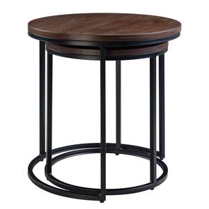 Tables d’appoint Marias (lot de 2) Noyer / Noir