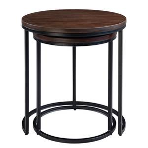 Tables d’appoint Marias (lot de 2) Noyer / Noir