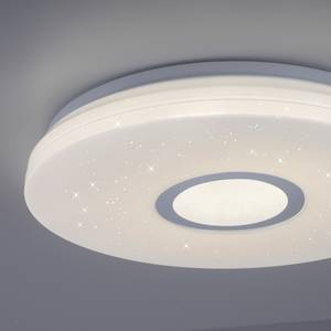 Plafonnier LED Jonas Creston Blanc / Acier - 1 ampoule - Diamètre : 42 cm
