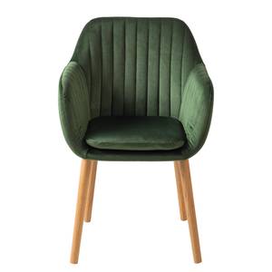 Sedia con braccioli TILANDA Velluto Vilda: verde scuro - 1 sedia
