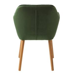 Sedia con braccioli TILANDA Velluto Vilda: verde scuro - 1 sedia