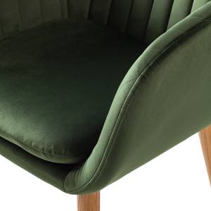 Sedia con braccioli TILANDA Velluto Vilda: verde scuro - 1 sedia