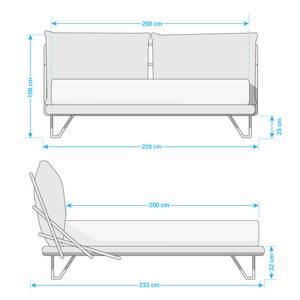 Polsterbett Alridge Kunstleder / Eisen - Weiß - 200 x 200cm