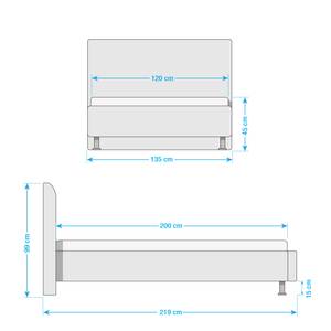 Gestoffeerd bed Rapido kunstleer - Zwart - 120 x 200cm