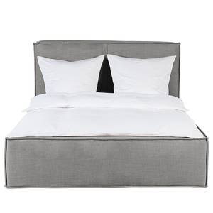 Lit capitonné Kinx Tissu - 160 x 200cm - Gris - Tissu KINX : Gris - 160 x 200cm - Sans matelas - Pas de tiroir de lit - 110 cm