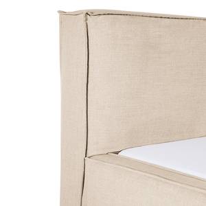 Gestoffeerd bed KINX geweven stof - Stof KINX: Beige - 140 x 200cm