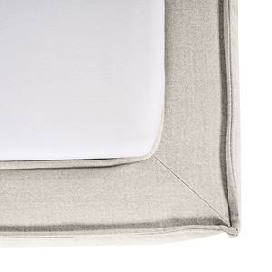 Lit capitonné Kinx Tissu - Tissu KINX : Blanc - 140 x 200cm - Sans matelas - Pas de tiroir de lit - 110 cm