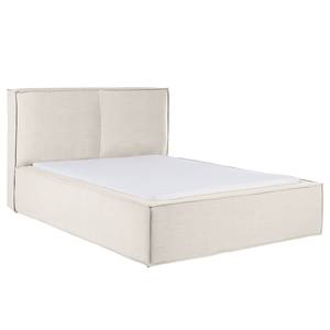 Lit capitonné Kinx Tissu - 140 x 200cm - Blanc - Tissu KINX : Blanc - 140 x 200cm - Sans matelas - Pas de tiroir de lit - 110 cm