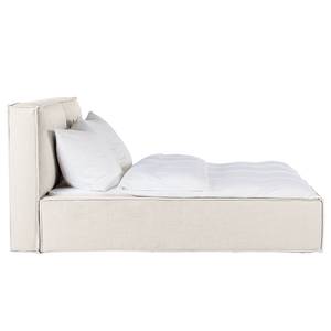 Lit capitonné Kinx Tissu - Tissu KINX : Blanc - 160 x 200cm - Sans matelas - Pas de tiroir de lit - 110 cm