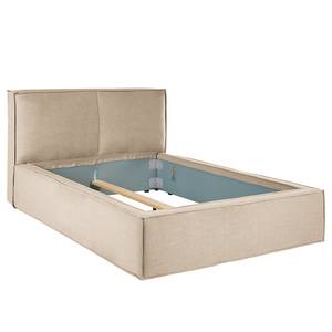 Gestoffeerd bed KINX geweven stof - Stof KINX: Beige - 160 x 200cm - Zonder matras - Geen opbergruimte - 110cm