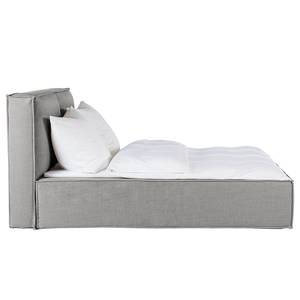 Gestoffeerd bed KINX geweven stof - Stof KINX: Grijs - 140 x 200cm - Zonder matras - Geen opbergruimte - 110cm