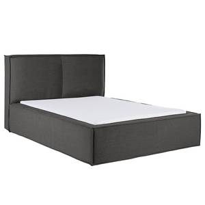 Gestoffeerd bed KINX geweven stof - 200 x 200cm - Antracietkleurig - Stof KINX: Antracietkleurig - 200 x 200cm - Zonder matras - Geen opbergruimte - 110cm