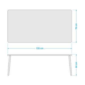 Salontafel Laudal II 44 - Lichte eikenhouten - Lichte eikenhouten - Hoogte: 44 cm