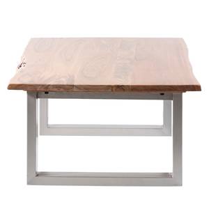 Table basse Kapra Acacia massif / Métal - Argenté - 120 x 80 cm