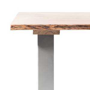 Table basse Kapra Acacia massif / Métal - Argenté - 120 x 80 cm - Argenté - 120 x 80 cm