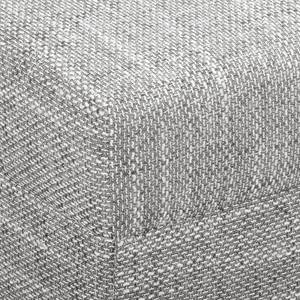 Canapé d'angle Arimo Tissu structuré - Gris - Gris - Méridienne longue à droite (vue de face) - Sans repose-pieds