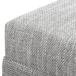 Canapé d'angle Arimo Tissu structuré - Gris - Gris - Méridienne longue à gauche (vue de face) - Avec repose-pieds