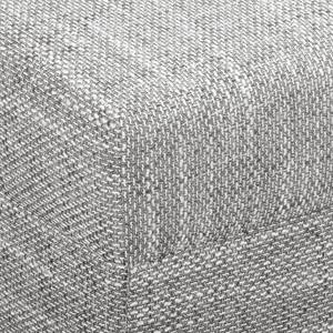 Canapé d'angle Arimo Tissu structuré - Gris - Gris - Méridienne longue à gauche (vue de face) - Avec repose-pieds