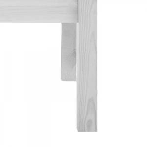 Bank Fjord zonder armleuningen massief grenenhout - Wit grenenhout/grijs grenenhout - Breedte: 148 cm