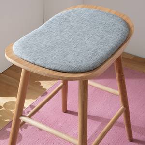 Tabouret de bar Endrup Tissu / Partiellement en frêne massif - Gris / Frêne