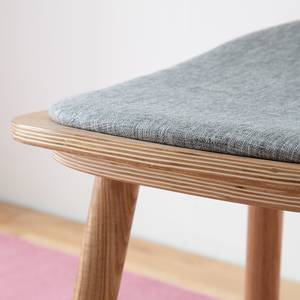 Tabouret de bar Endrup Tissu / Partiellement en frêne massif - Gris / Frêne