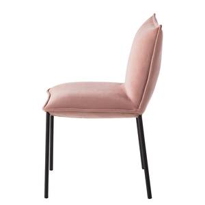 Gestoffeerde stoelen Vail (set van 2) Fluweel/metaal - Oud pink