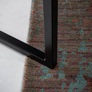 Chaise cantilever Imitation cuir / Métal - Marron / Noir