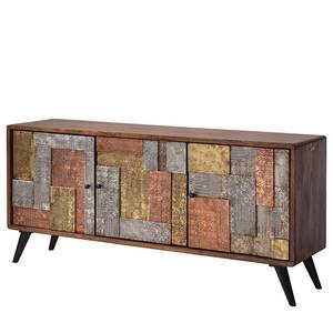 Sideboard Orient Akazie massiv / Metall - Mehrfarbig