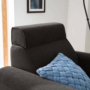 Fauteuil Bora II Tissu - Tissu Saia: Noir-Marron