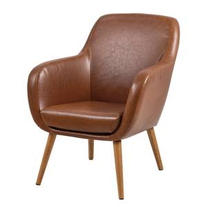 Fauteuil Livengood kunstleer - bruin