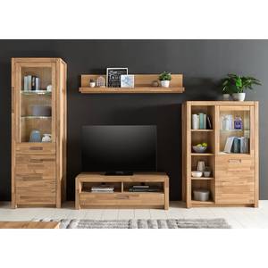 Highboard Majona I Wildeiche teilmassiv / Metall - Wildeiche / Silber - Wildeiche