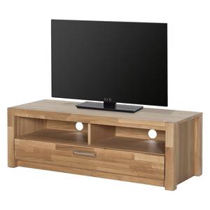 Tv-meubel Majona III deels massief wild eikenhout/metaal - wild eikenhout/zilverkleurig