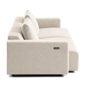 Canapé 3 places FINNY Tissu - Tissu Saia: Beige - Avec réglage de la profondeur d'assise