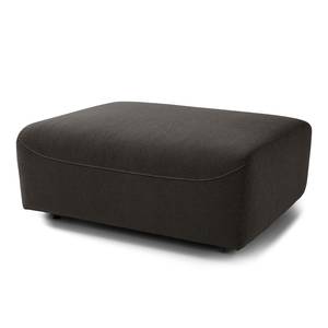 Repose-pieds FINNY Tissu - Tissu Saia: Noir-Marron