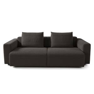 3-Sitzer Sofa FINNY Webstoff Saia: Schwarz-Braun - Sitztiefenverstellung