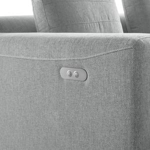 Canapé 3 places FINNY Tissu - Tissu Saia: Gris clair - Avec réglage de la profondeur d'assise