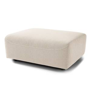 Gestoffeerde hocker FINNY geweven stof - Geweven stof Saia: Beige