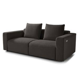 2,5-Sitzer Sofa FINNY Webstoff Saia: Schwarz-Braun - Sitztiefenverstellung