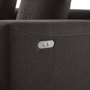 2,5-Sitzer Sofa FINNY Webstoff Saia: Schwarz-Braun - Sitztiefenverstellung