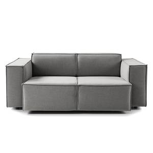 2 places Canapé KINX Tissu - Tissu Milan : Gris clair - Avec réglage de la profondeur d'assise