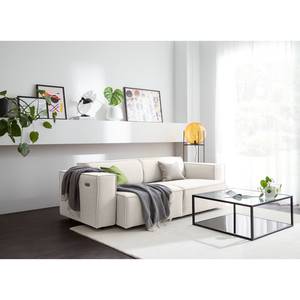 2,5-Sitzer Sofa KINX Webstoff Milan: Altweiß - Sitztiefenverstellung