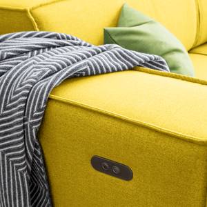 2,5-Sitzer Sofa KINX Webstoff Milan: Gelb - Sitztiefenverstellung