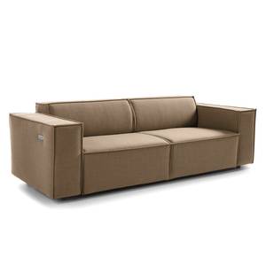 2,5-Sitzer Sofa KINX Webstoff Milan: Grau-Braun - Sitztiefenverstellung