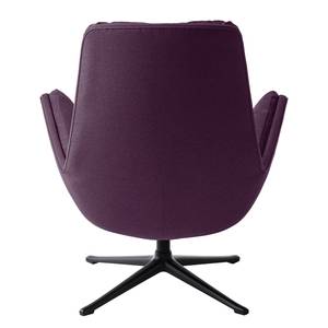 Fauteuil GARBO  avec pied croisé Tissu - Tissu Anda II : Violet - Noir