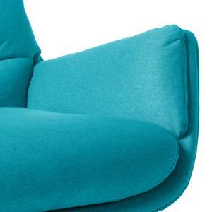 Fauteuil Garbo VI Tissu - Tissu Anda II : Turquoise - Chrome mat